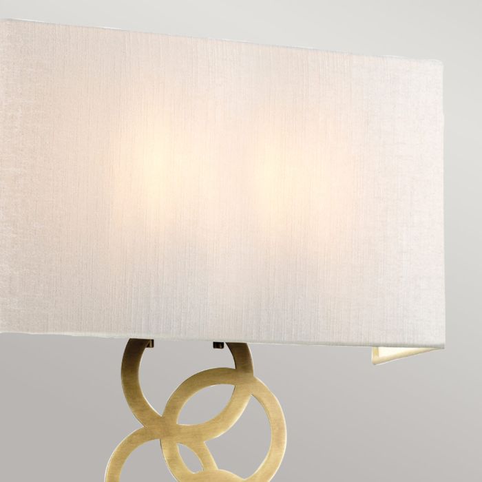 Rosa Large 2 Light Wall Light - Aged Brass