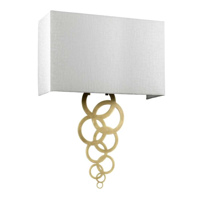 Rosa Large 2 Light Wall Light - Aged Brass