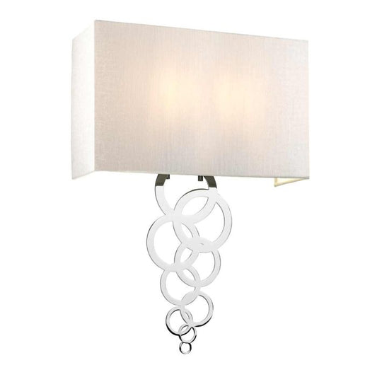 Rosa Large 2 Light Wall Light - Polished Chrome