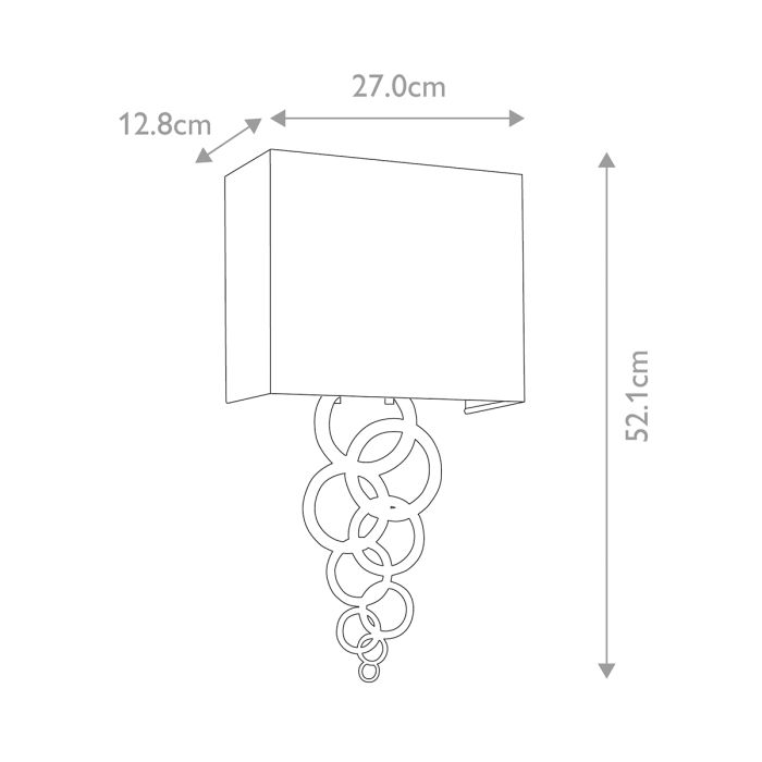 Rosa Medium 1 Light Wall Light - Polished Chrome