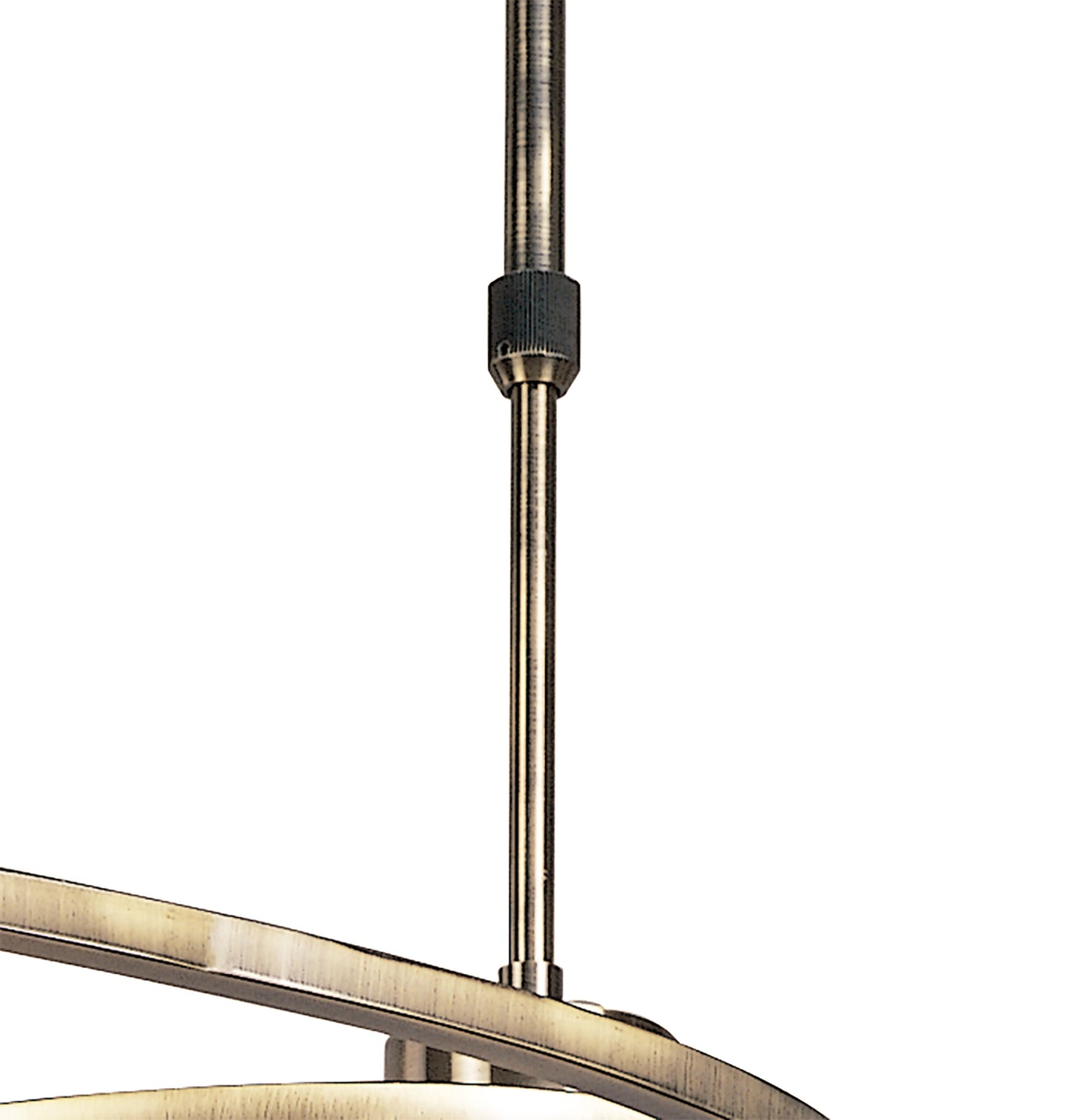 Rosa Del Desierto Telescopic Pendant Convertible To Semi Flush 6 Light G9, Antique Brass by Mantra