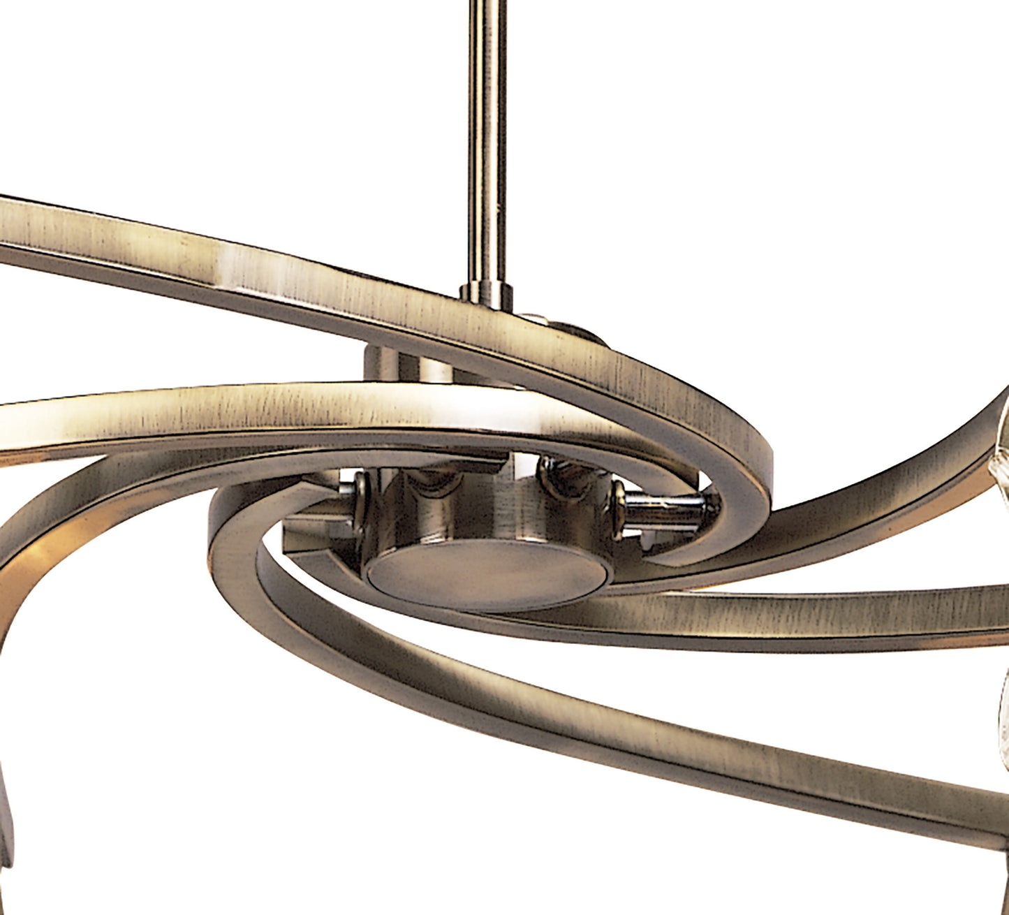 Rosa Del Desierto Telescopic Pendant Convertible To Semi Flush 6 Light G9, Antique Brass by Mantra