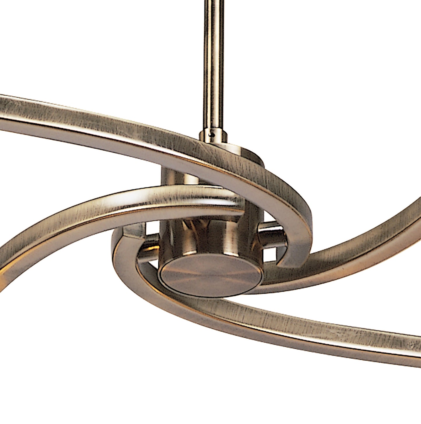 Rosa Del Desierto Telescopic Pendant Convertible To Semi Flush 4 Light G9, Antique Brass by Mantra