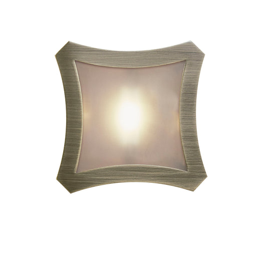 Rosa Del Desierto Flush Ceiling Large Square 1 Light R7S-78mm, Antique Brass by Mantra