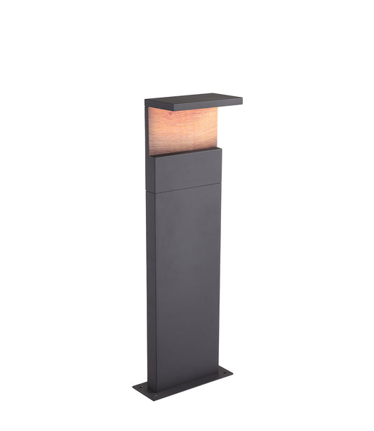 Ruka Floor Lamp Medium, 13W LED, 3000K, 850lm, IP54, Anthracite/Walnut, 3yrs Warranty by Mantra