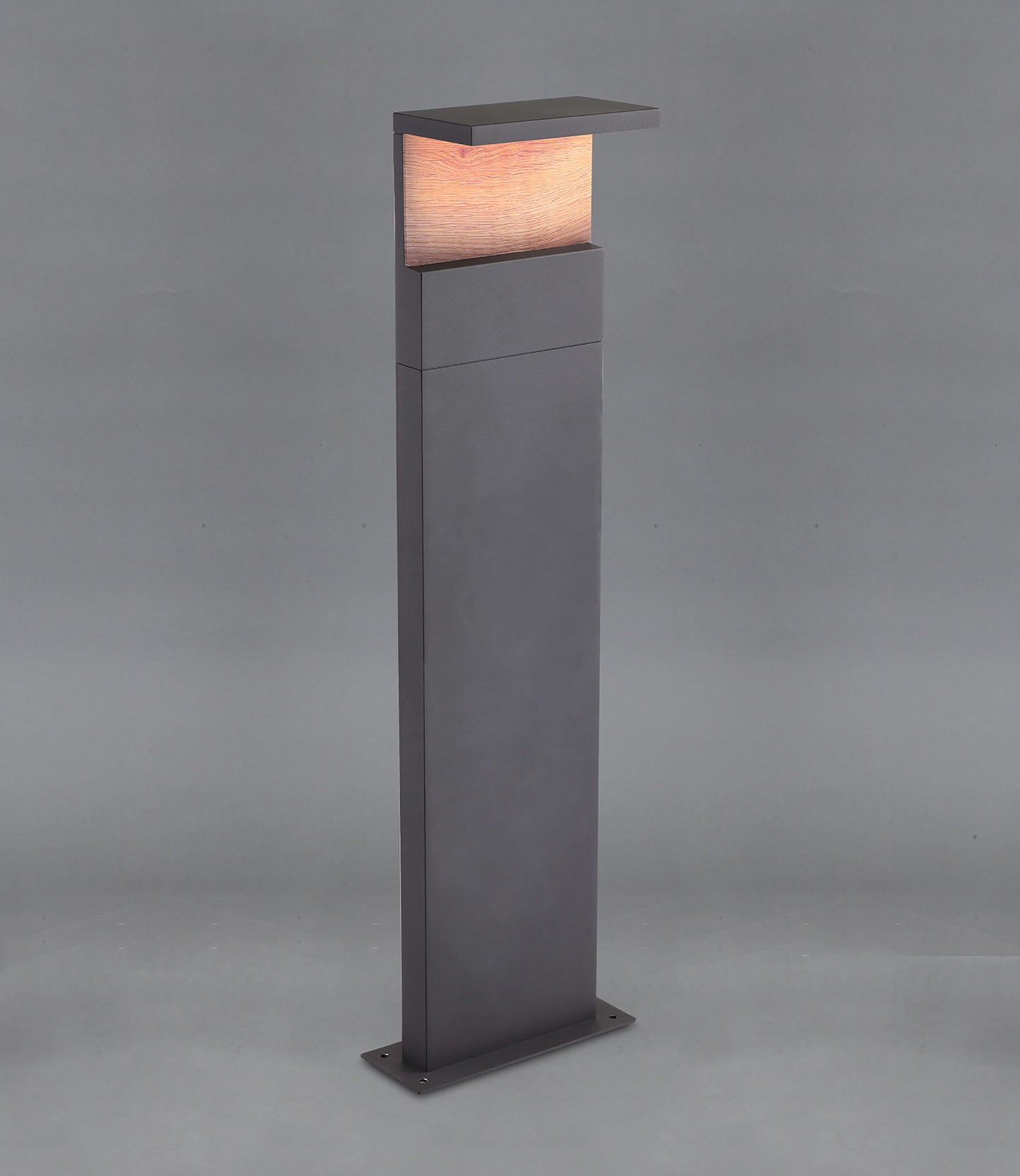 Ruka Floor Lamp Large, 13W LED, 3000K, 850lm, IP54, Anthracite/Walnut, 3yrs Warranty by Mantra