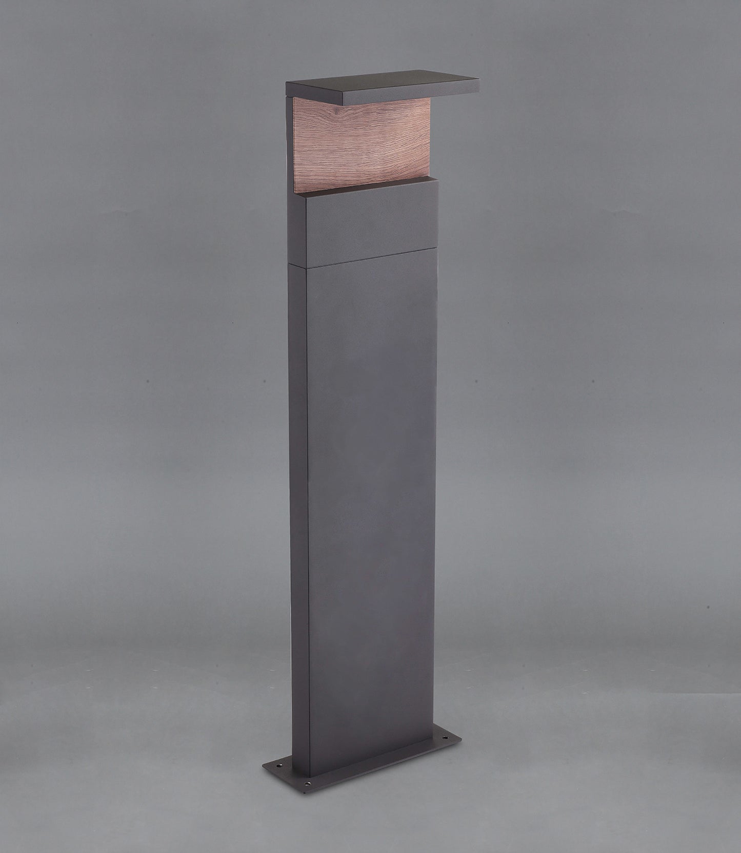 Ruka Floor Lamp Large, 13W LED, 3000K, 850lm, IP54, Anthracite/Walnut, 3yrs Warranty by Mantra