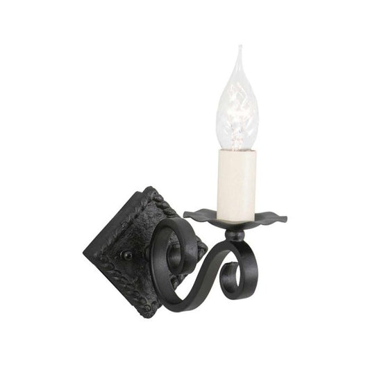 Rectory 1 Light Wall - Black, Cast Iron