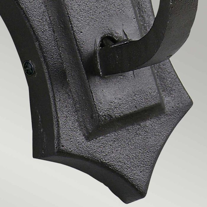 Rectory 1 Light Wall - Black