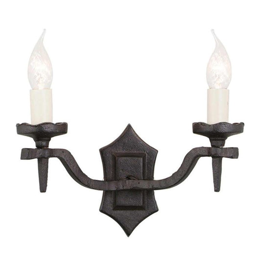Rectory 2 Light Wall - Black