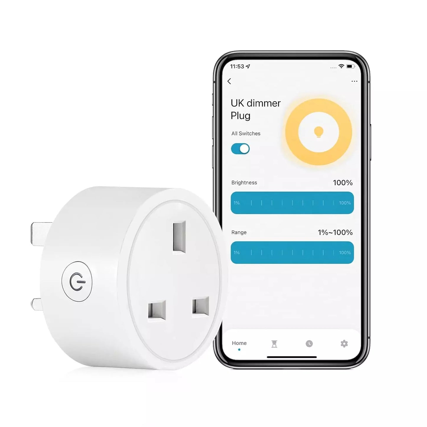 MOES Smart Dimmer Wifi Plug for Dimmable LED, CFL, Halogen, RGB Strips. Alexa, Google Assistant, Smart Life, Tuya Compatible