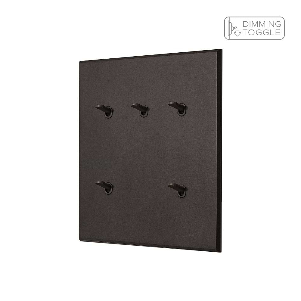 Heritage Bronze 5 Gang 2 Way Dimming Toggle Switch with Bronze Toggle - The Palaces Collection