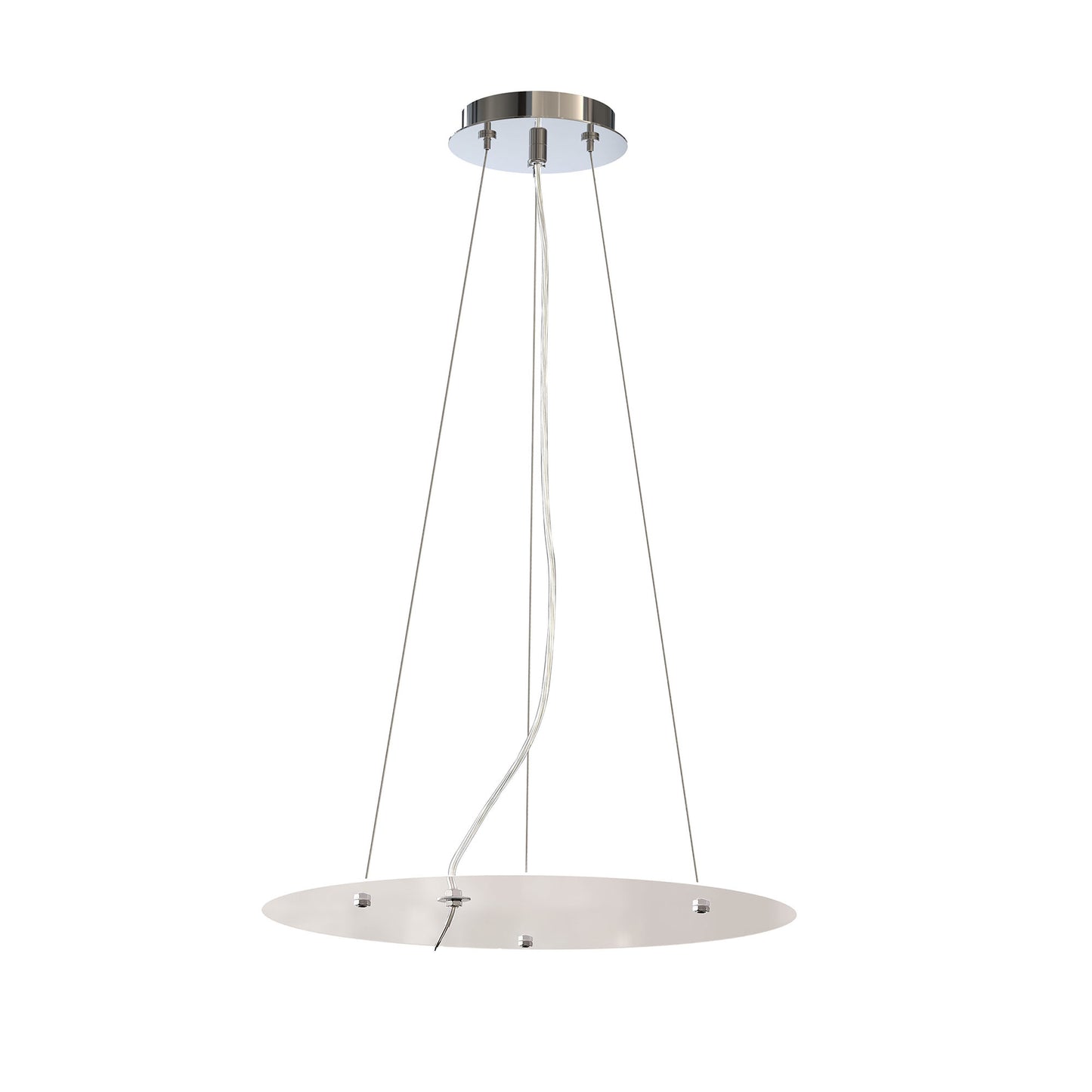 Sabina Pendant Kit 59CM, Polished Chrome/White Acrylic by Mantra