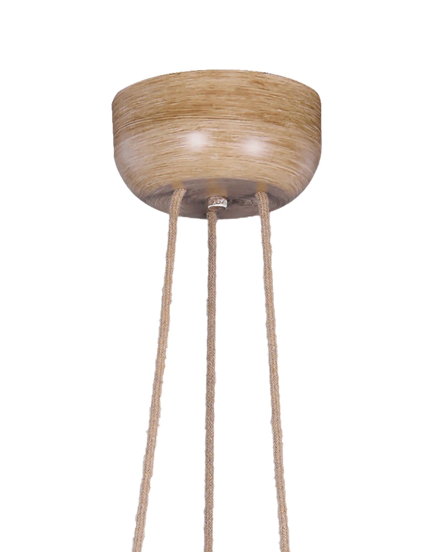 Sabina Pendant 3 x E27 (Max 40W), Imitation Wood, Linen Shade by Mantra