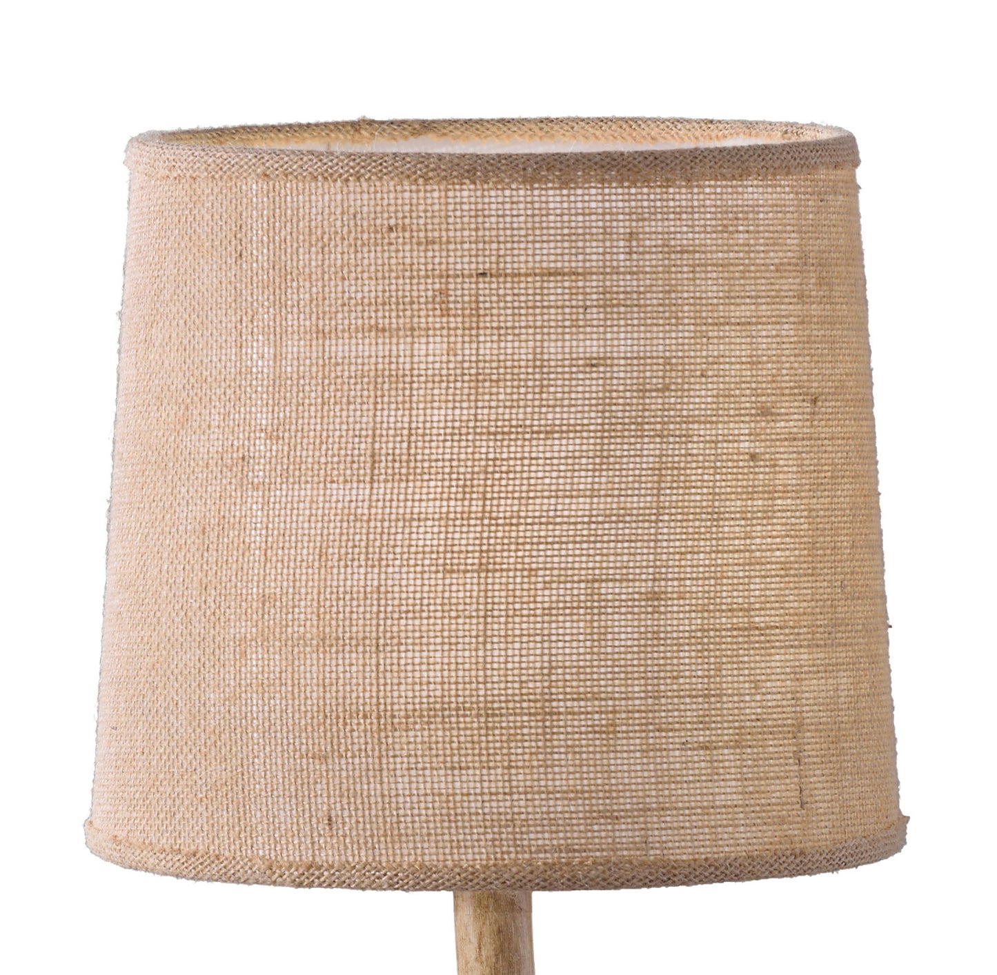 Sabina Table Lamp 57cm, 1 x E27 (Max 40W), Imitation Wood, Linen Shade by Mantra