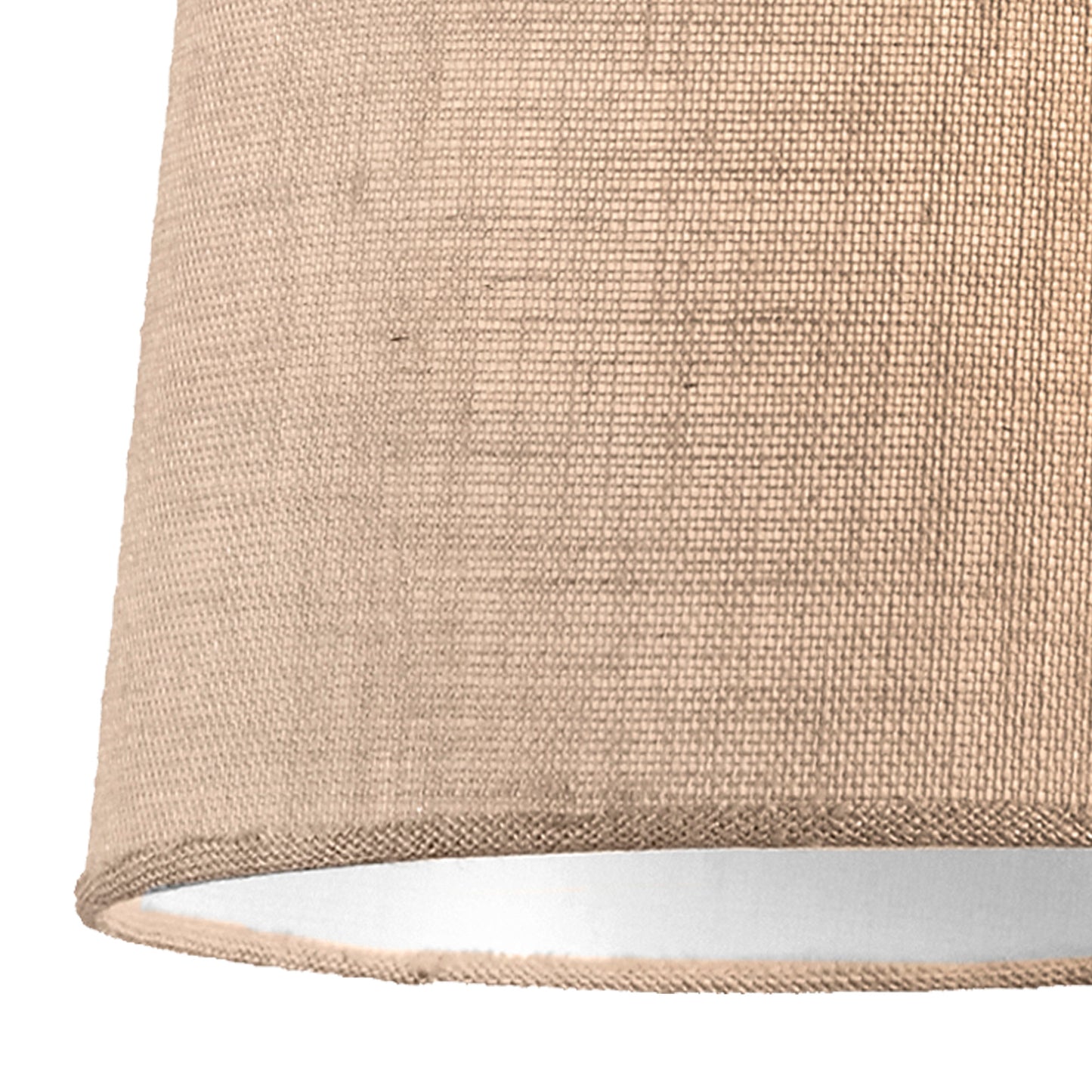 Sabina Pendant 30cm Round, 1 x E27 (Max 20W), Imitation Wood, Linen Shade by Mantra