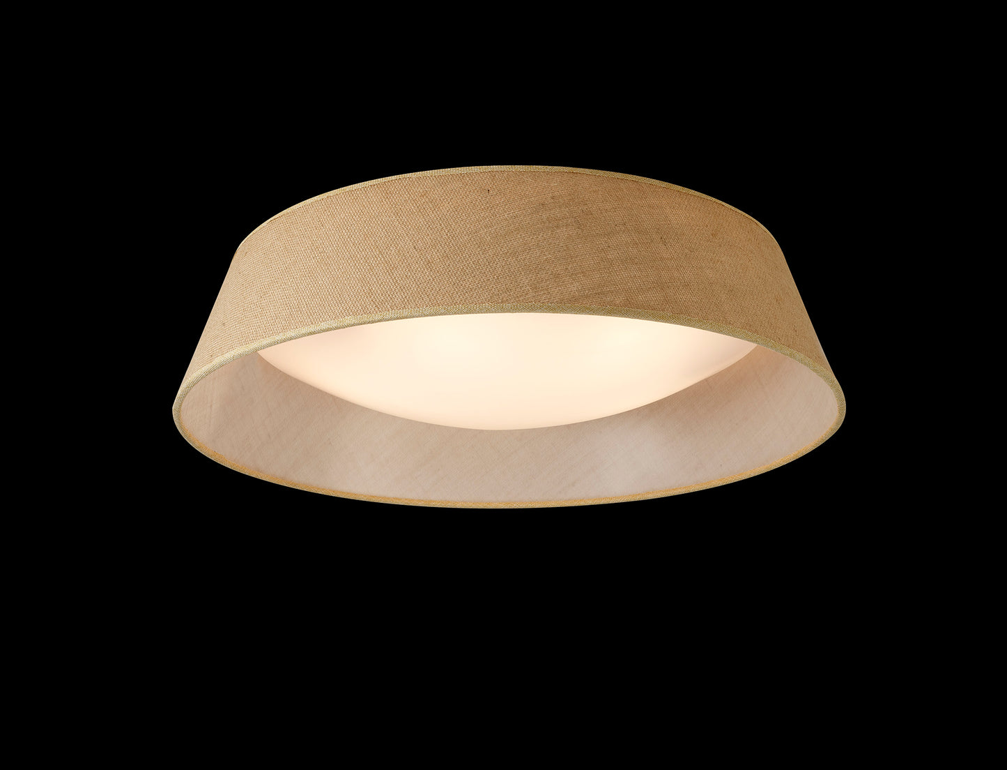 Sabina Ceiling 5 x E27 (Max 20W), Brown Linen Shade/White Acrylic by Mantra