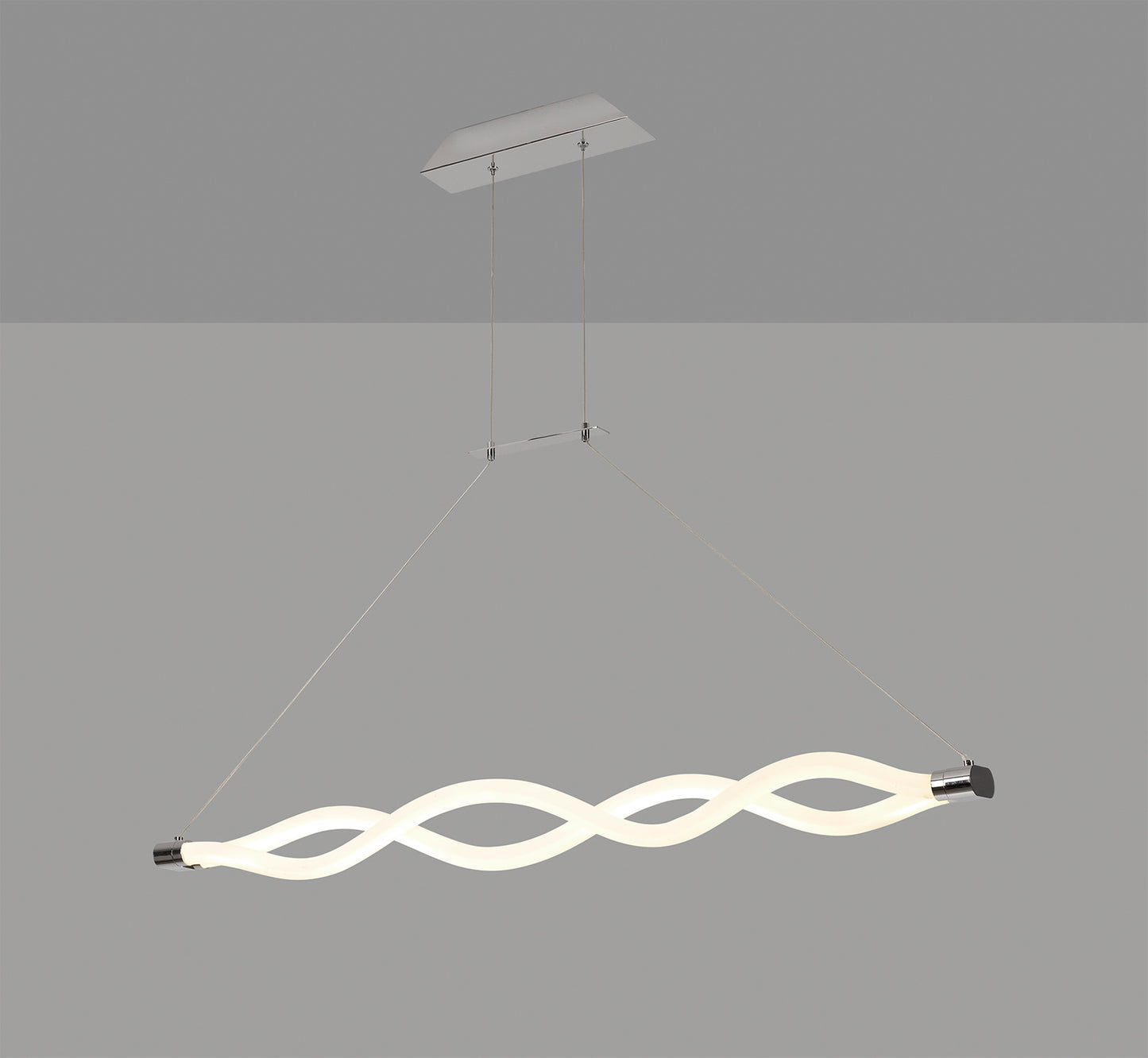 Sahara II Linear Pendant, 40W LED, 3000K, 3000lm, IP20, Chrome, 3yrs Warranty by Mantra