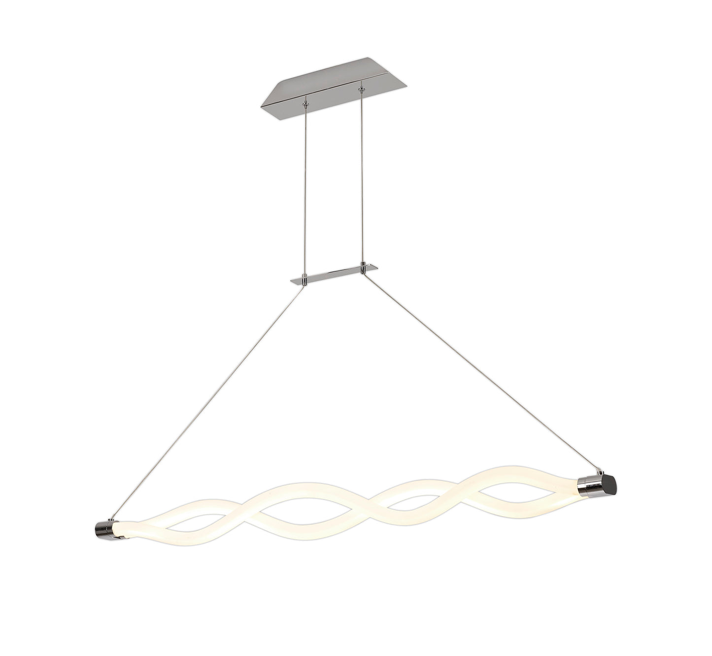 Sahara II Linear Pendant, 40W LED, 3000K, 3000lm, IP20, Chrome, 3yrs Warranty by Mantra