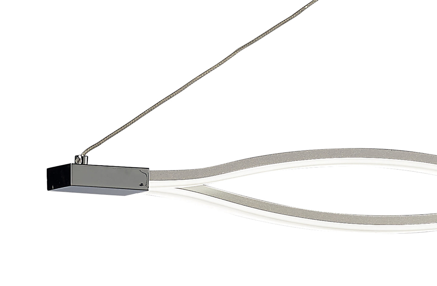 Sahara Linear Pendant 36W LED 3000K, 2520lm, Silver, Frosted Acrylic, Polished Chrome, 3yrs Warranty by Mantra