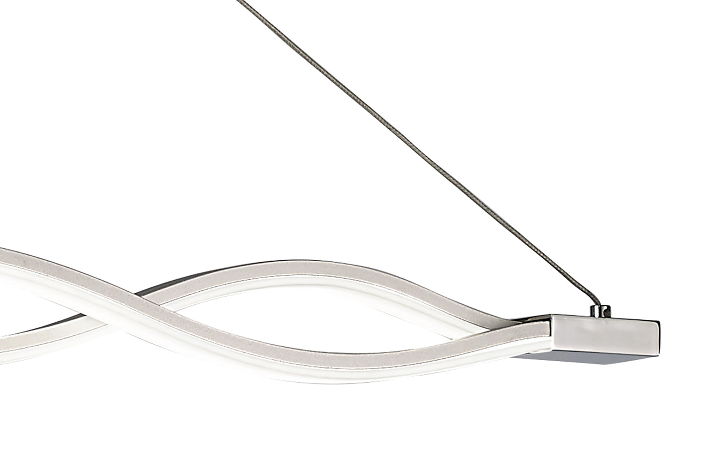 Sahara Linear Pendant 36W LED 3000K, 2520lm, Silver, Frosted Acrylic, Polished Chrome, 3yrs Warranty by Mantra