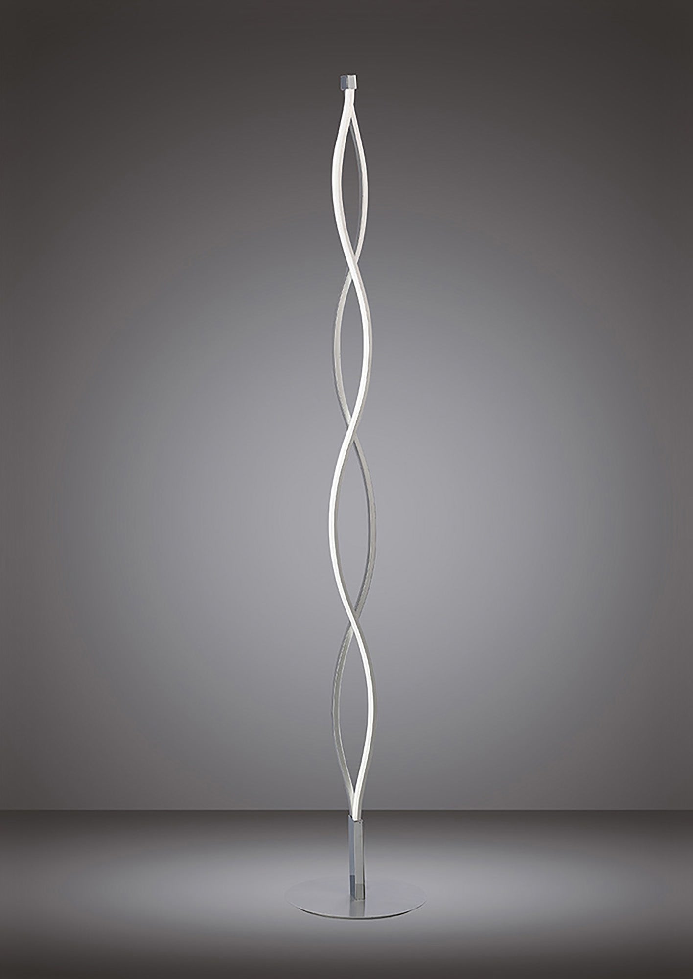 Sahara Floor Lamp 21W LED 3000K, 1470lm, Silver/Frosted Acrylic/Polished Chrome, 3yrs Warranty by Mantra