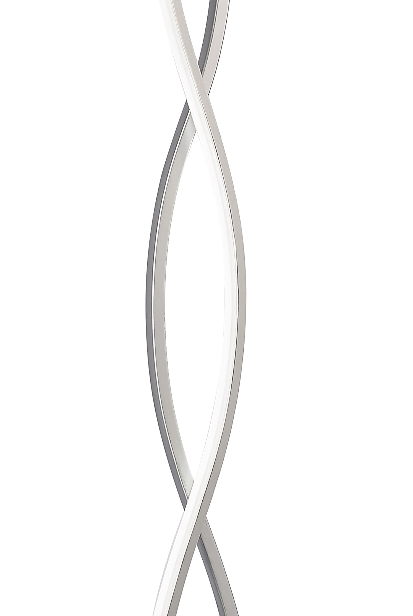 Sahara Floor Lamp 21W LED 3000K, 1470lm, Silver/Frosted Acrylic/Polished Chrome, 3yrs Warranty by Mantra