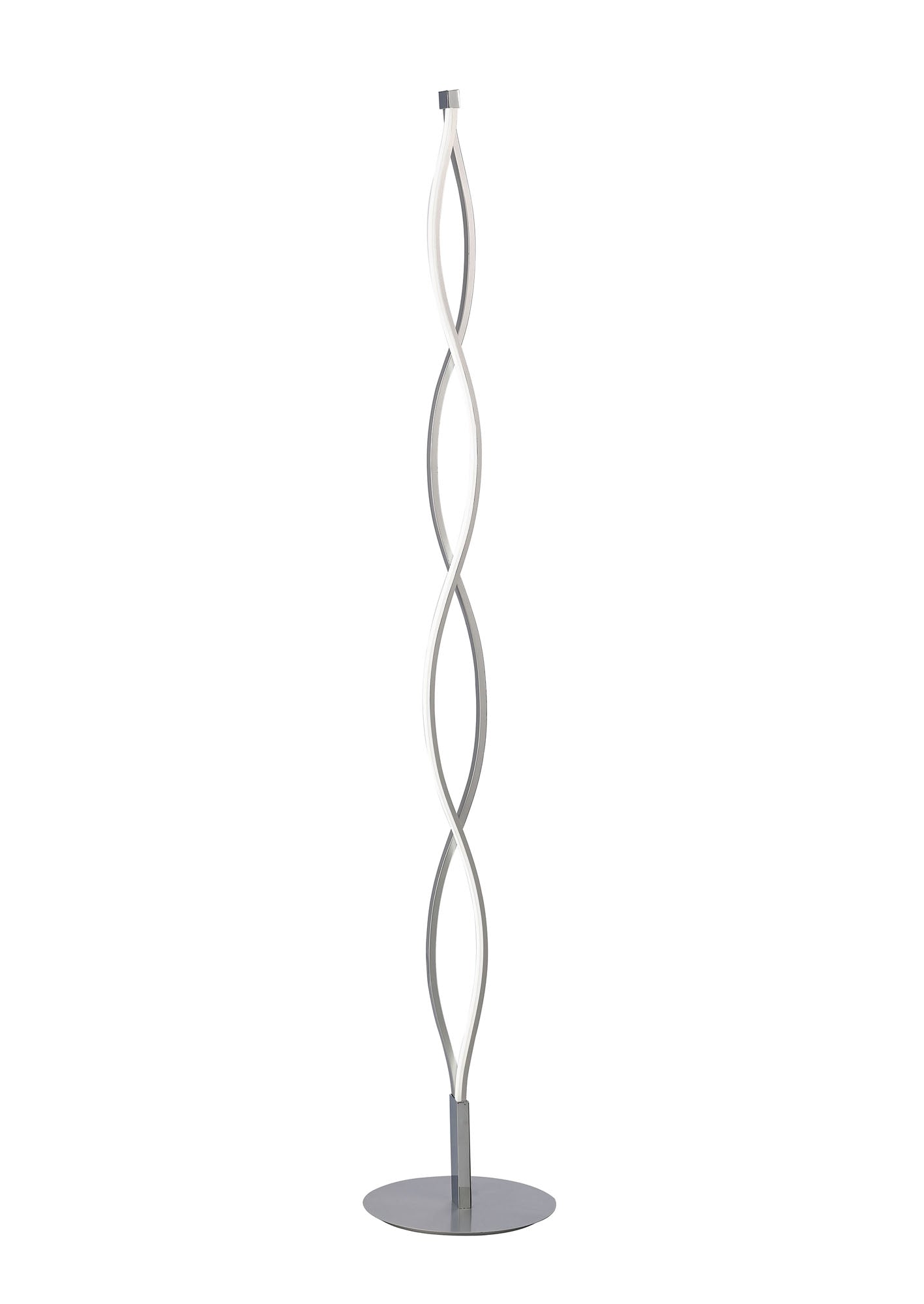 Sahara Floor Lamp 21W LED 3000K, 1470lm, Silver/Frosted Acrylic/Polished Chrome, 3yrs Warranty by Mantra