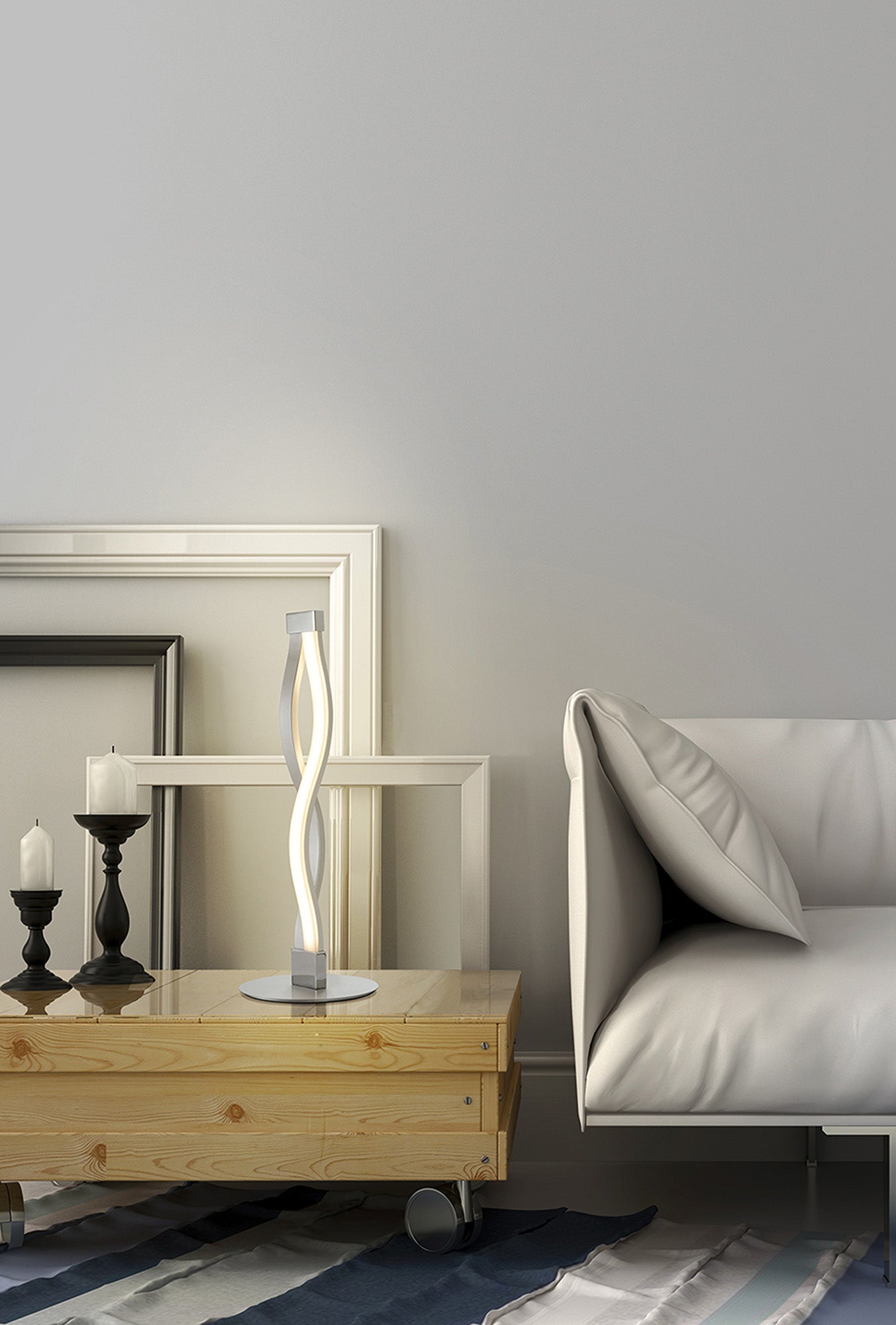 Sahara Wall Lamp 6W LED 3000K, 420lm, Silver/Frosted Acrylic/Polished Chrome, 3yrs Warranty by Mantra