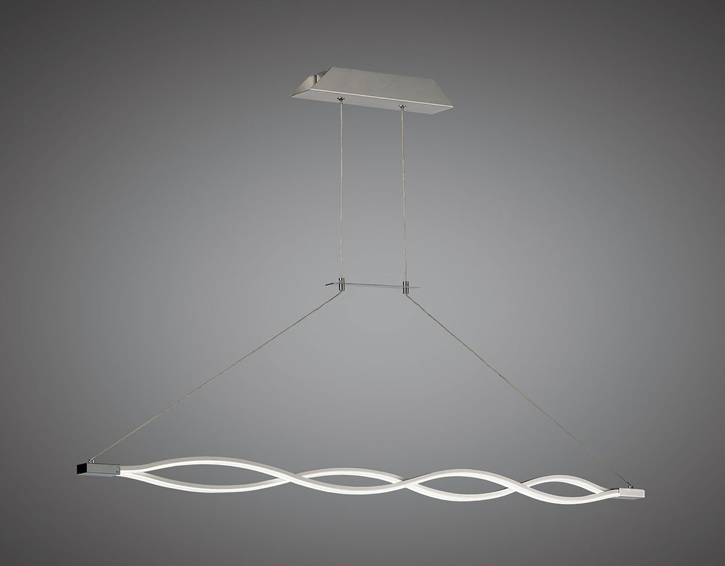 Sahara XL Linear Pendant 42W LED 3000K, 3400lm, Silver, Frosted Acrylic, Polished Chrome, 3yrs Warranty by Mantra