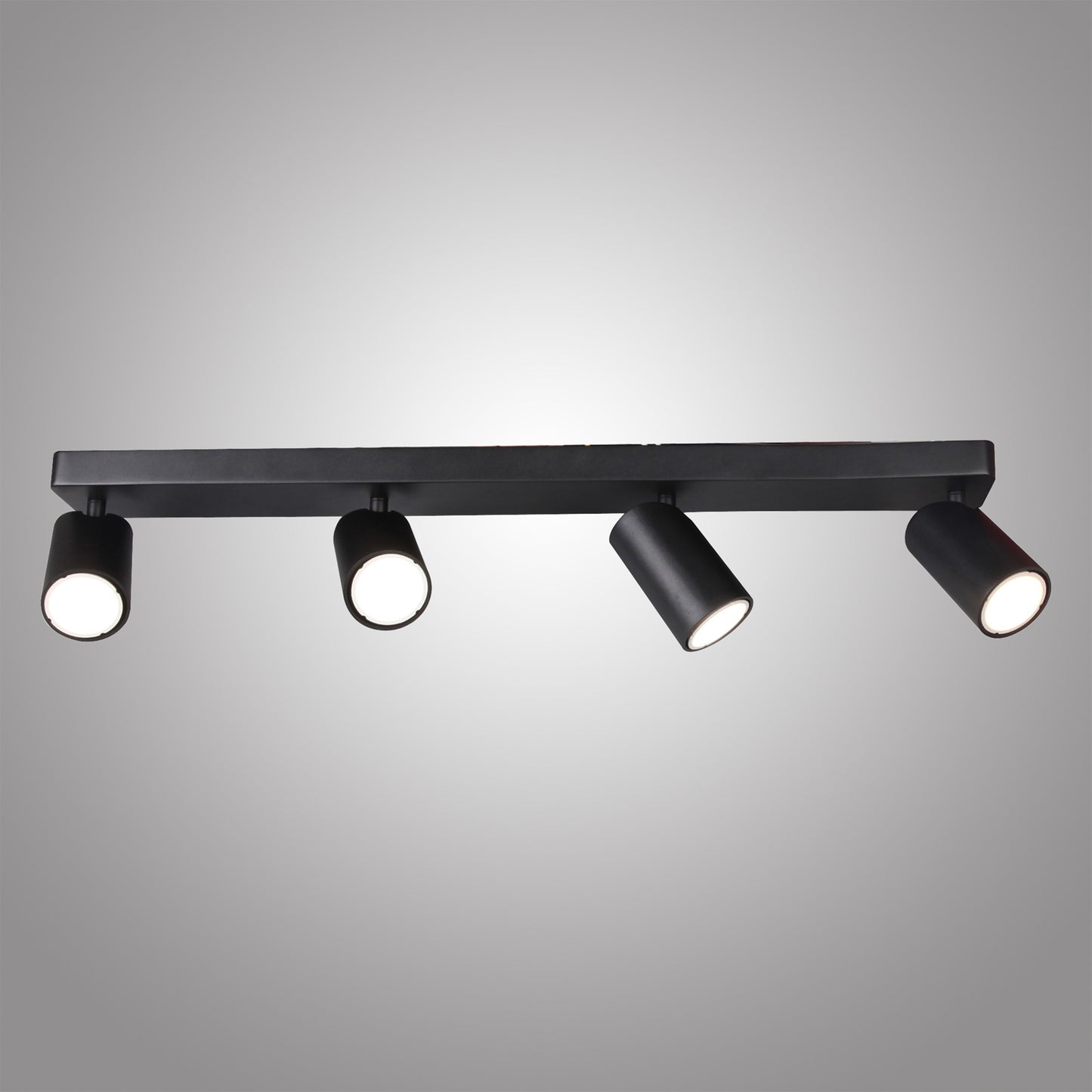 Sal Linear 4 Light Spotlight GU10, Matt Black by Mantra