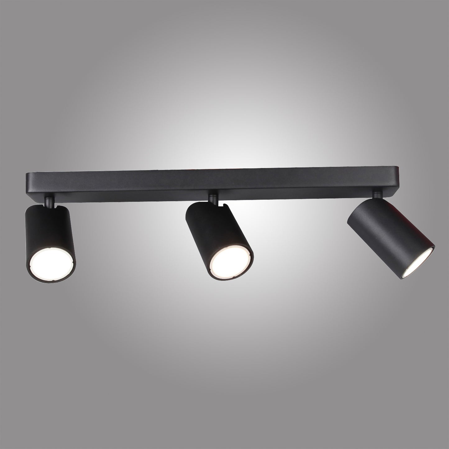 Sal Linear 3 Light Spotlight GU10, Matt Black by Mantra