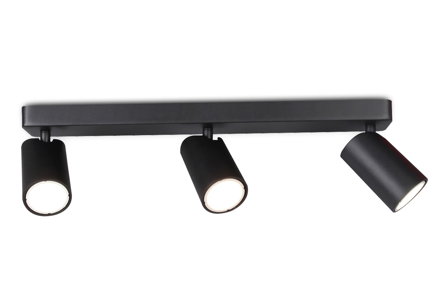 Sal Linear 3 Light Spotlight GU10, Matt Black by Mantra