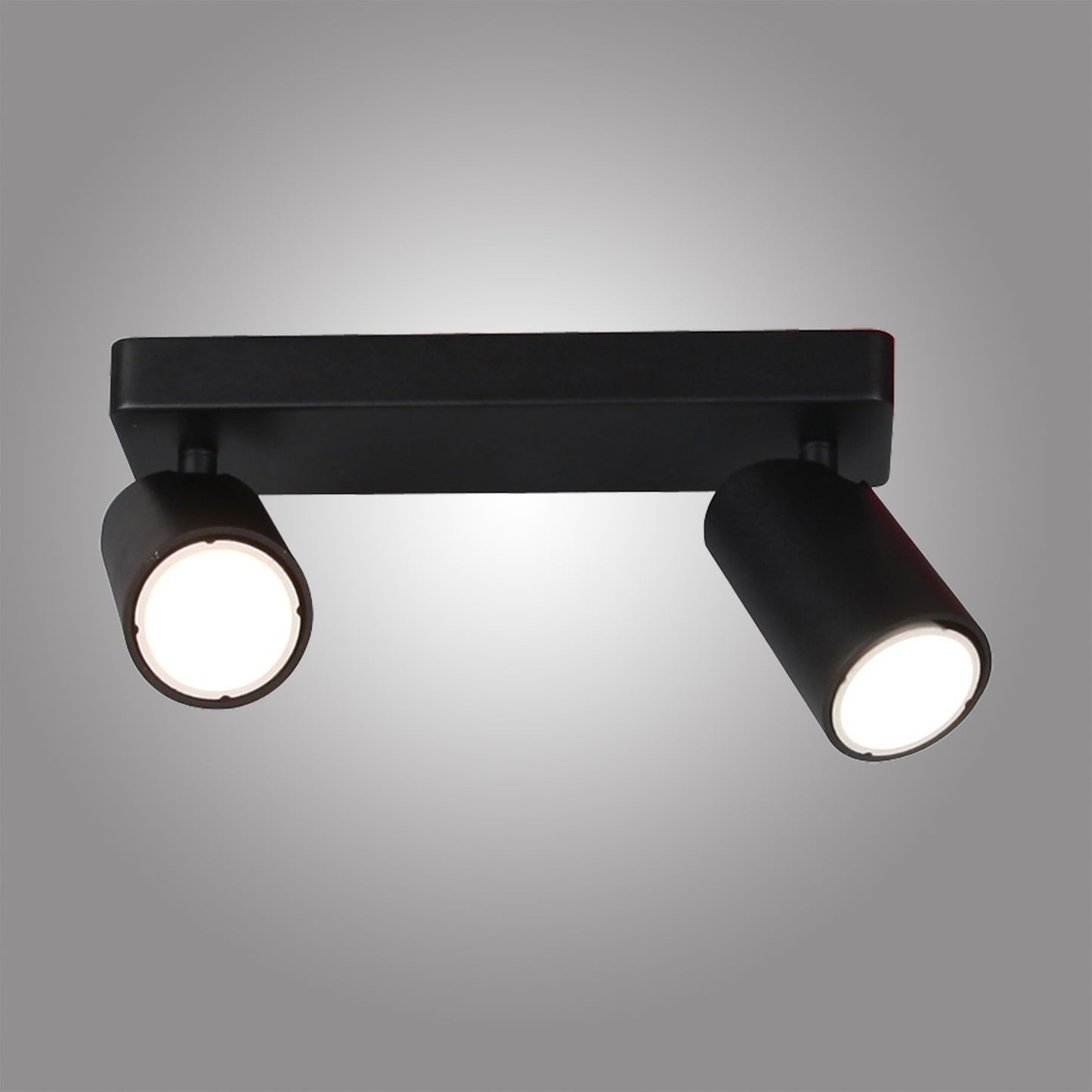 Sal Linear 2 Light Spotlight GU10, Matt Black by Mantra