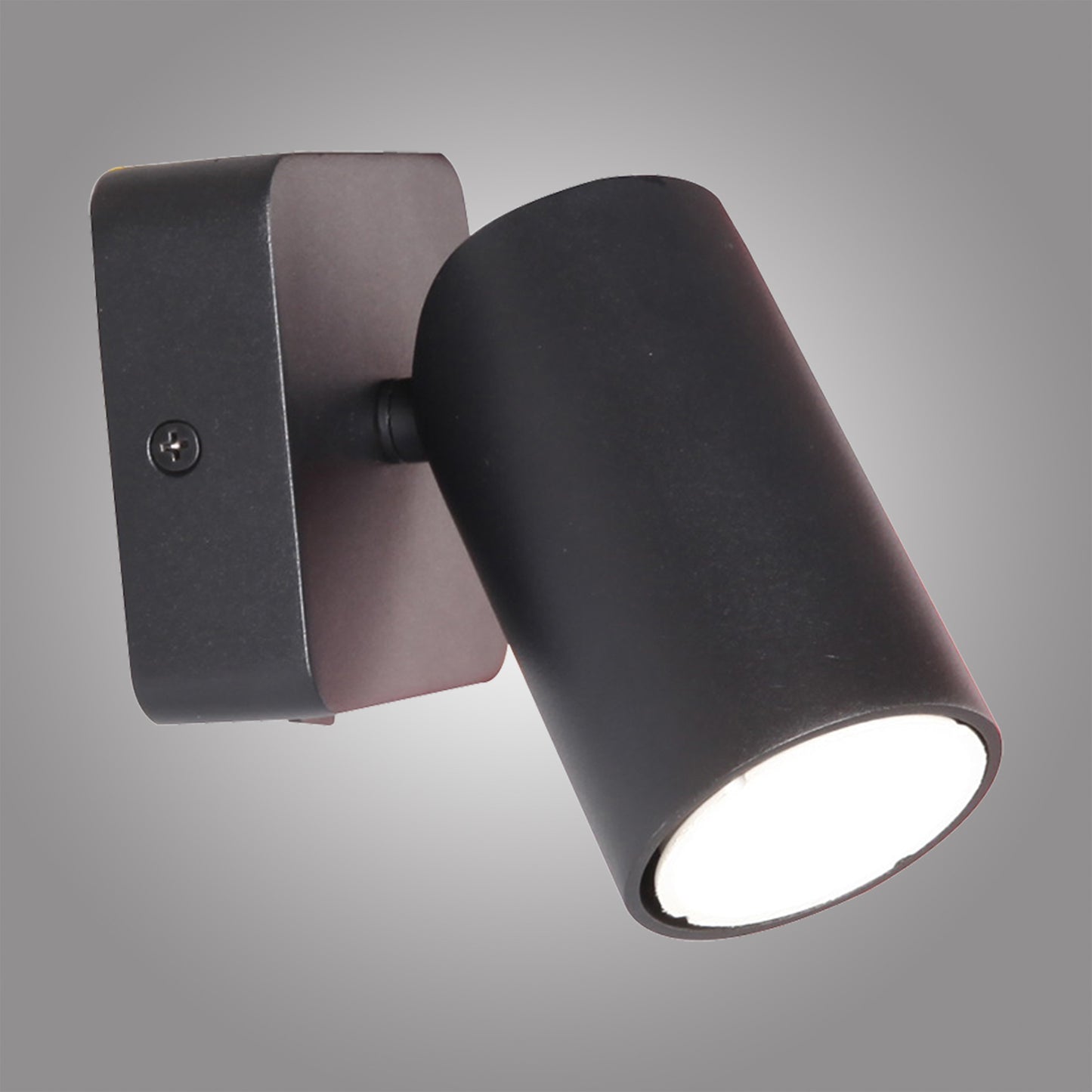 Sal 1 Light Switched Wall Light GU10, Matt Black by Mantra