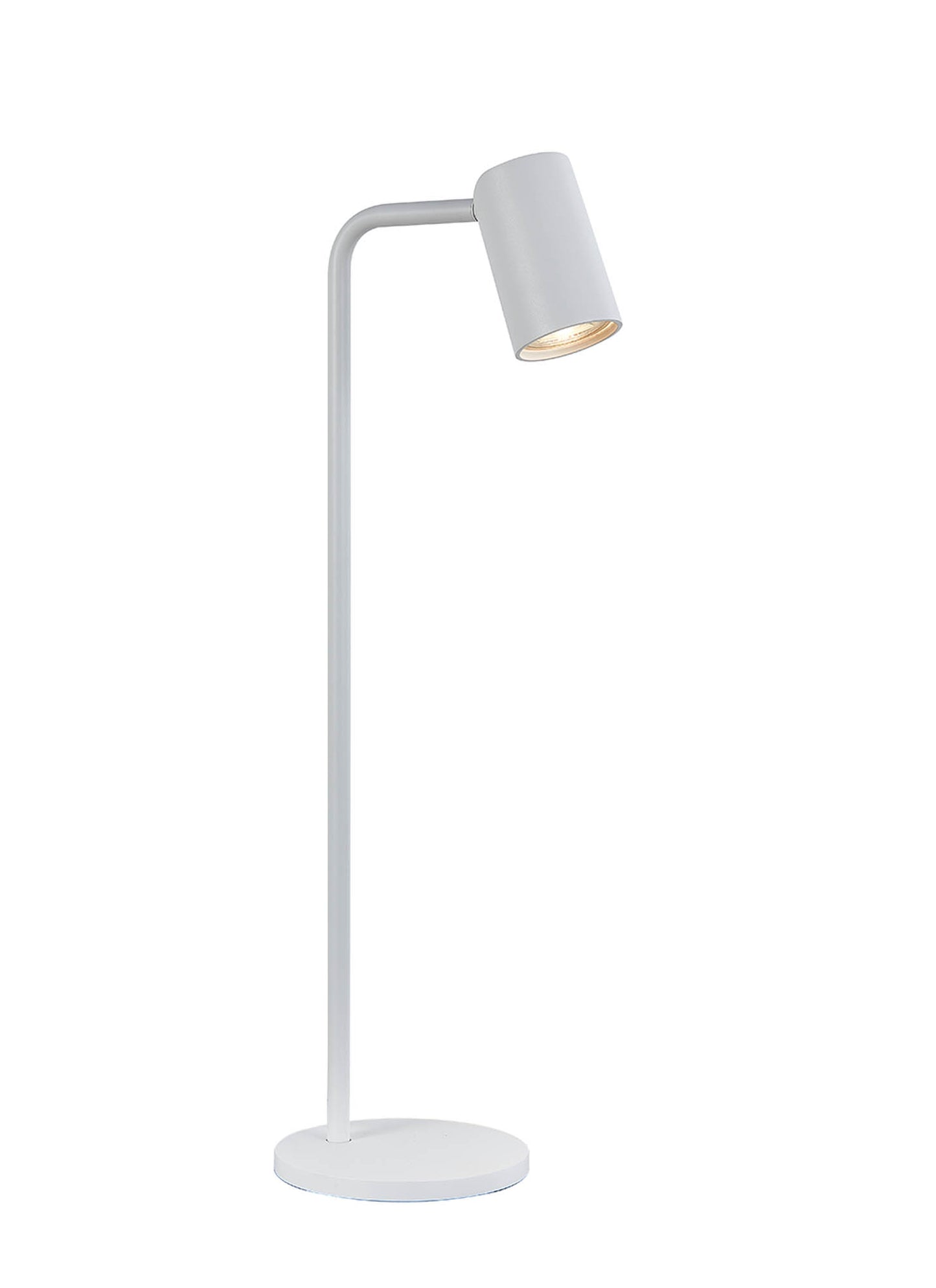 Sal Tall Table Lamp With Inline Switch 1 Light GU10, Matt White by Mantra