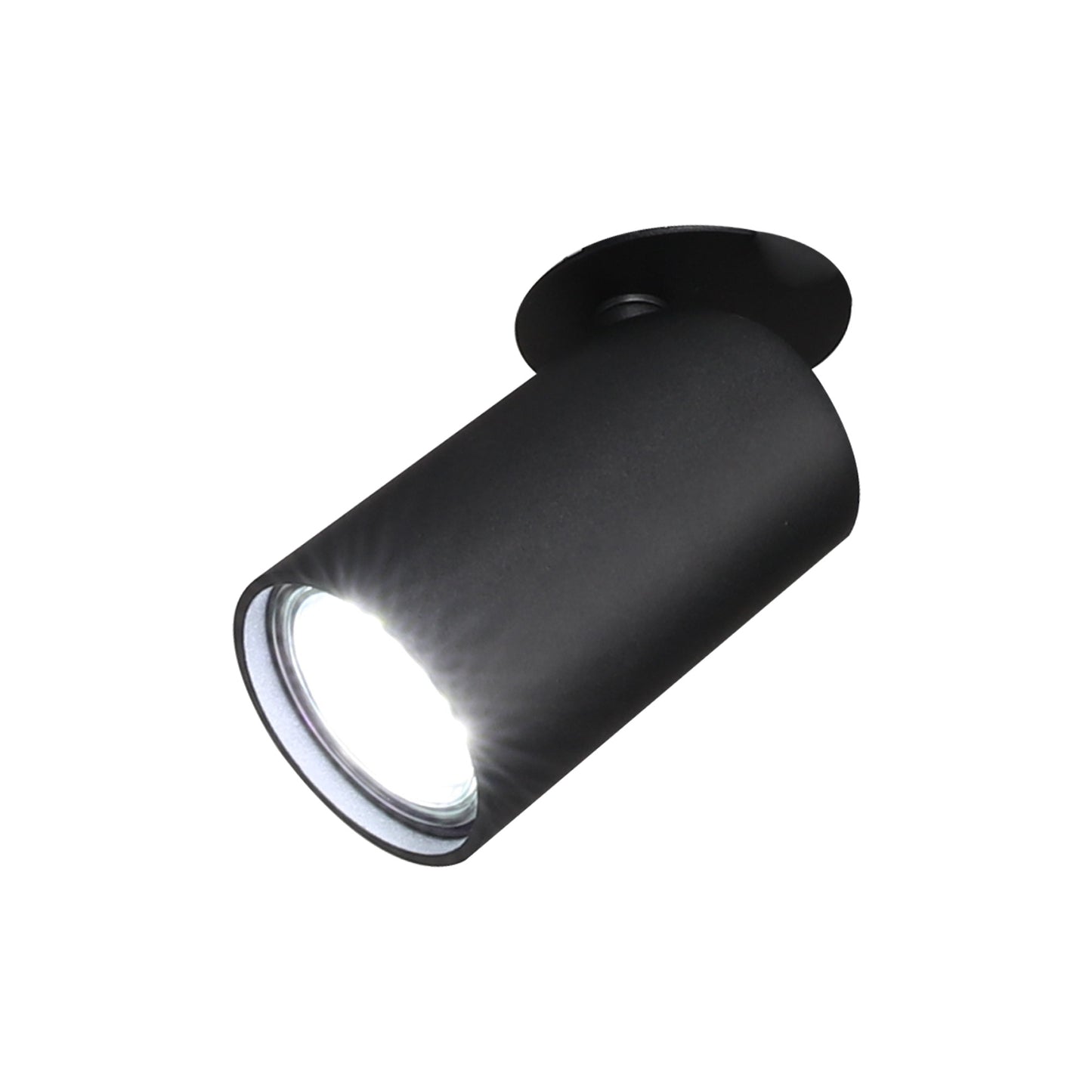 Sal 1 Light Recessed Spotlight GU10, Matt Black by Mantra