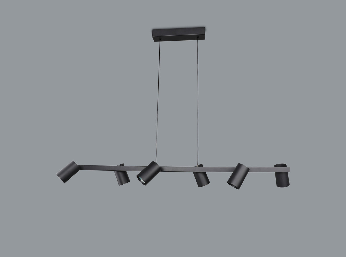 Sal 6 Light Linear Pendant Spotlight GU10, Matt Black by Mantra