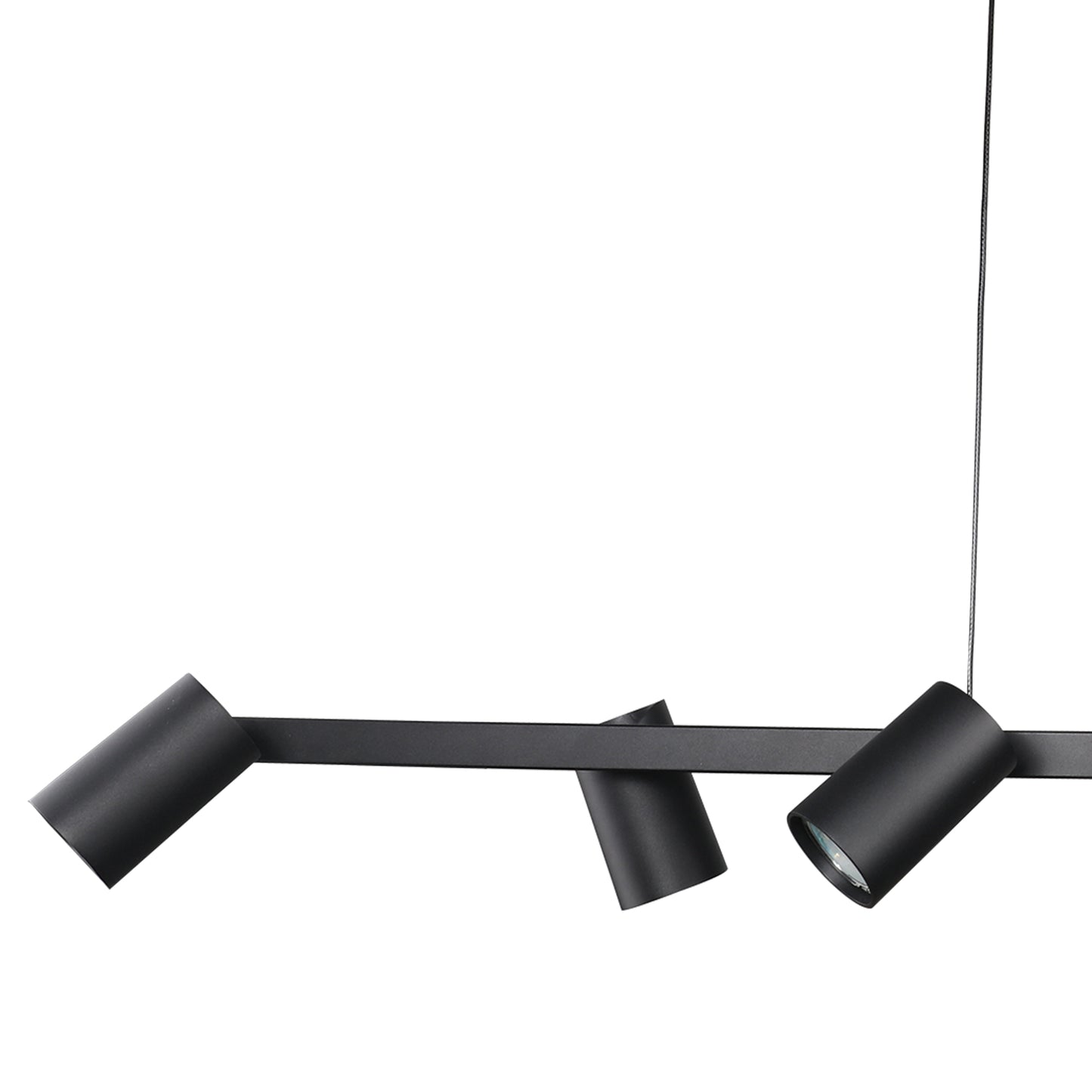 Sal 6 Light Linear Pendant Spotlight GU10, Matt Black by Mantra