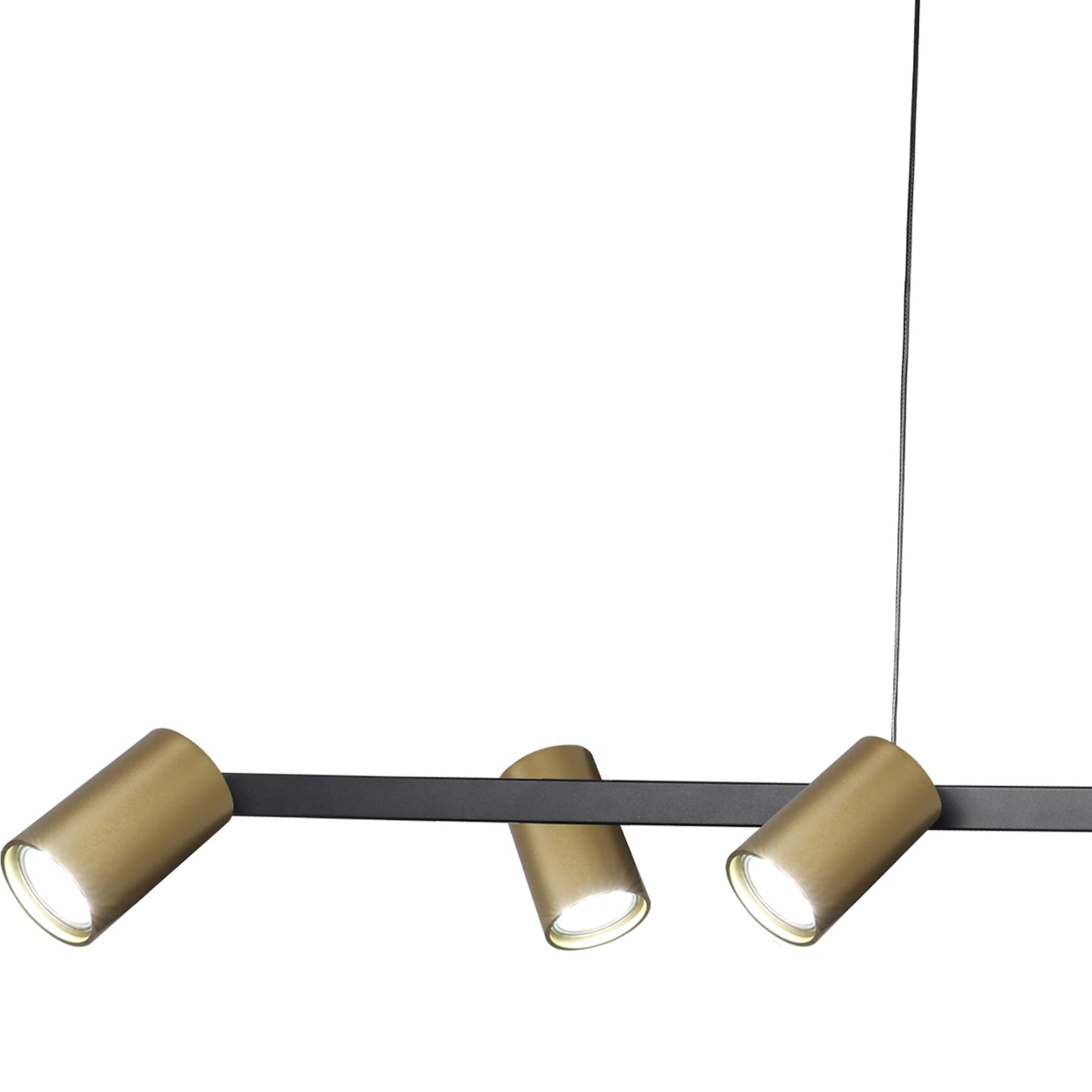 Sal 6 Light Linear Pendant Spotlight GU10, Satin Gold/Matt Black by Mantra