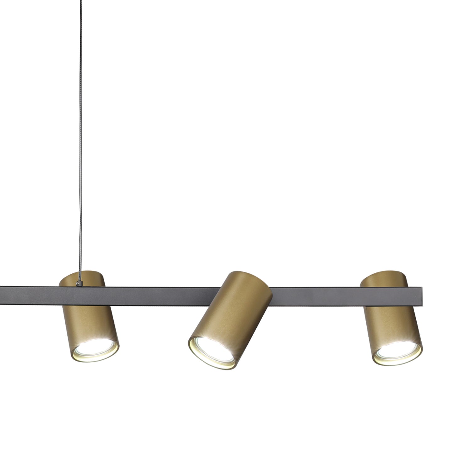 Sal 6 Light Linear Pendant Spotlight GU10, Satin Gold/Matt Black by Mantra