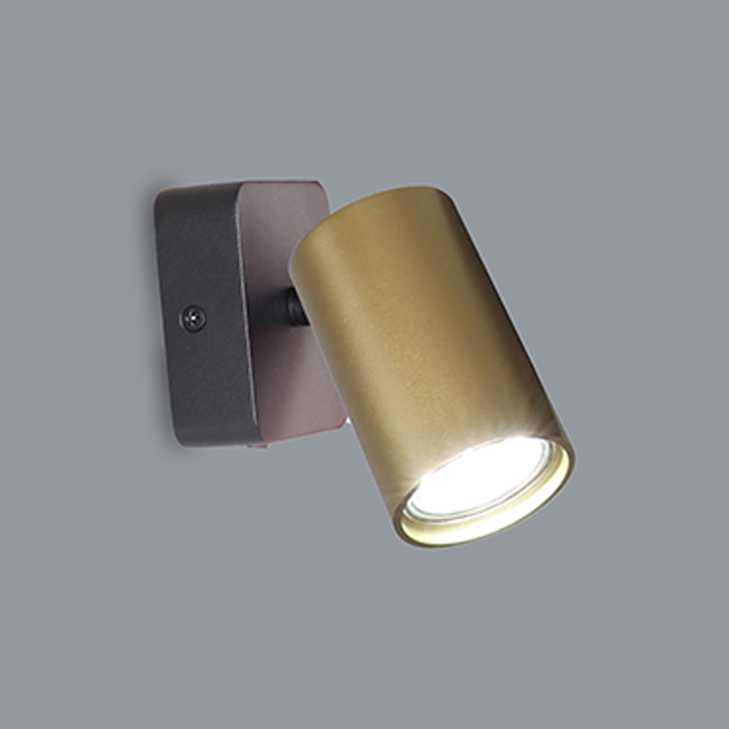 Sal 1 Light Wall Light GU10, Satin Gold/Matt Black by Mantra