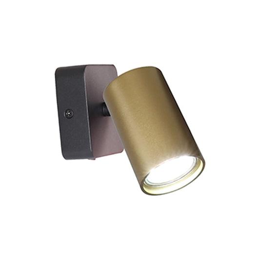 Sal 1 Light Wall Light GU10, Satin Gold/Matt Black by Mantra