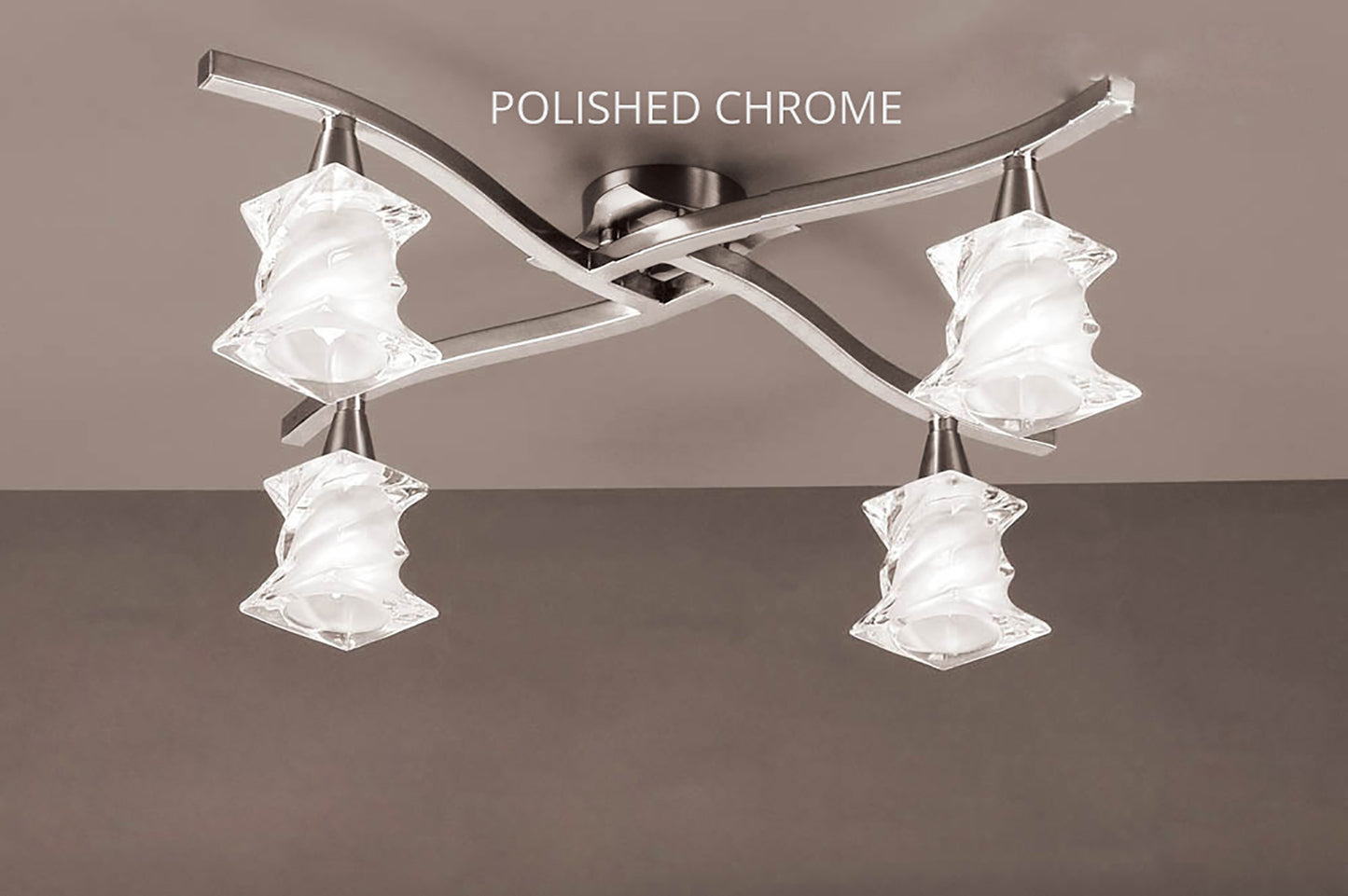 Salomon Ceiling 4 Light G9, Polished Chrome by Mantra