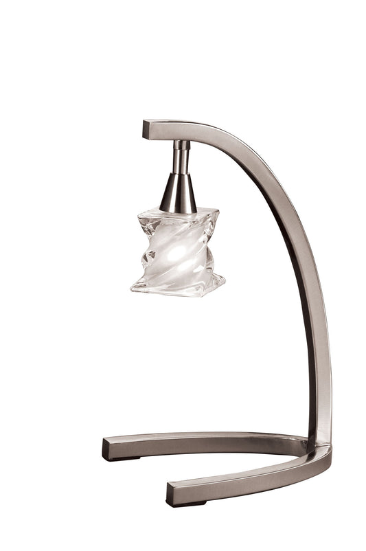 Salomon Table Lamp 1 Light G9, Satin Nickel by Mantra