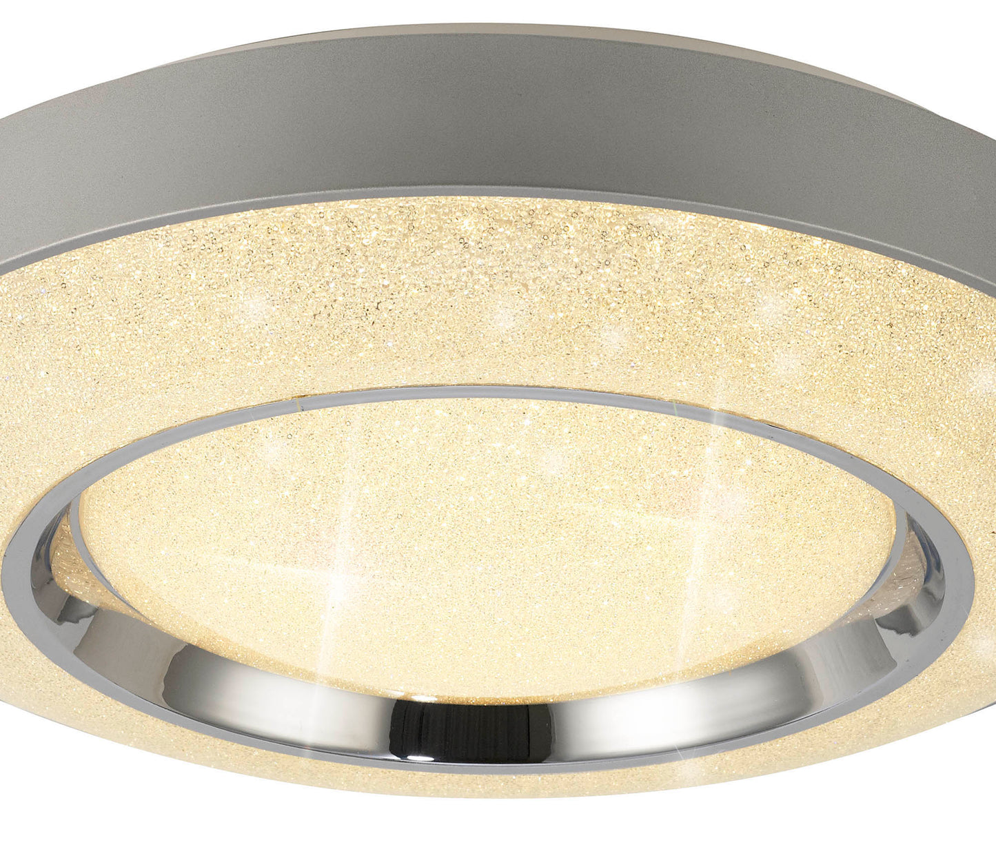 Santorini Ceiling 36W LED With Remote Control 3000K-6000K, 2400lm, Polished Chrome / Silver, 3yrs Warranty by Mantra