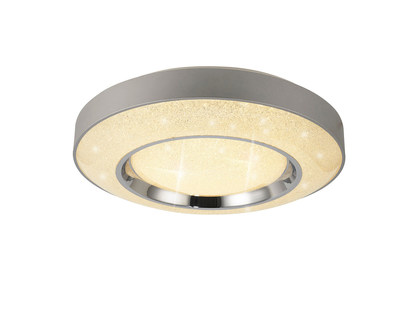 Santorini Ceiling 36W LED With Remote Control 3000K-6000K, 2400lm, Polished Chrome / Silver, 3yrs Warranty by Mantra