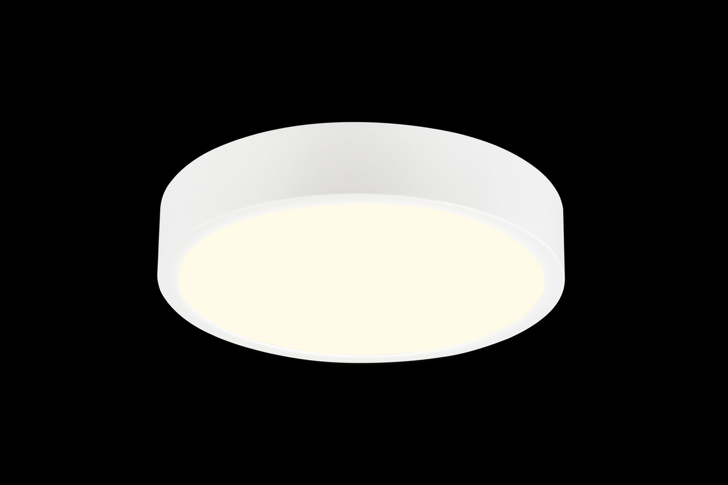 Saona 12cm Round LED Surface Flush Fitting,8W,3000K,680lm,Matt White/Frosted Acrylic,3yrs Warranty by Mantra