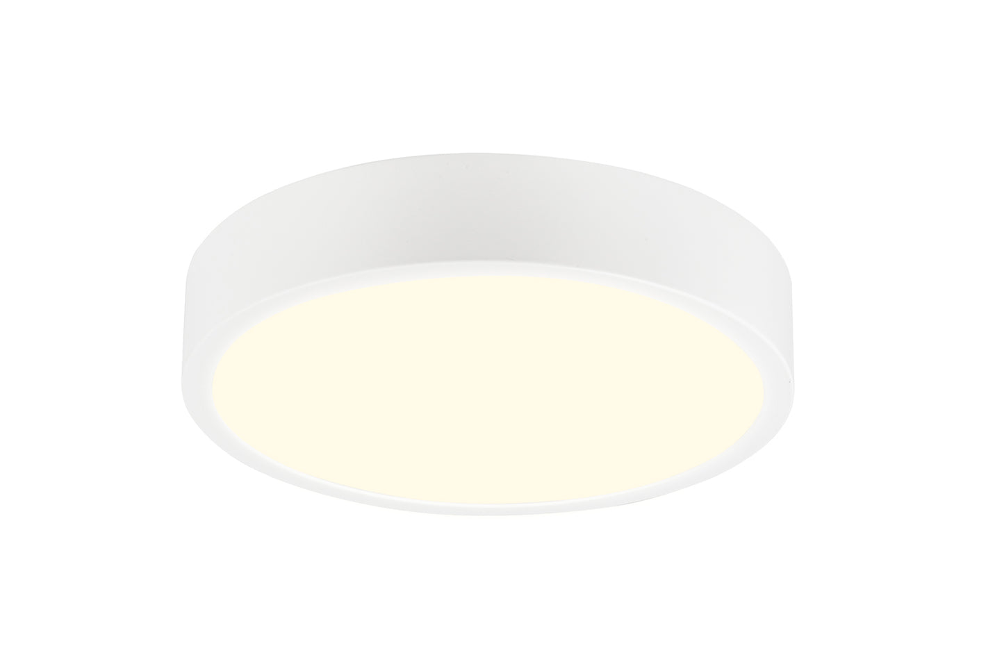 Saona 12cm Round LED Surface Flush Fitting,8W,3000K,680lm,Matt White/Frosted Acrylic,3yrs Warranty by Mantra