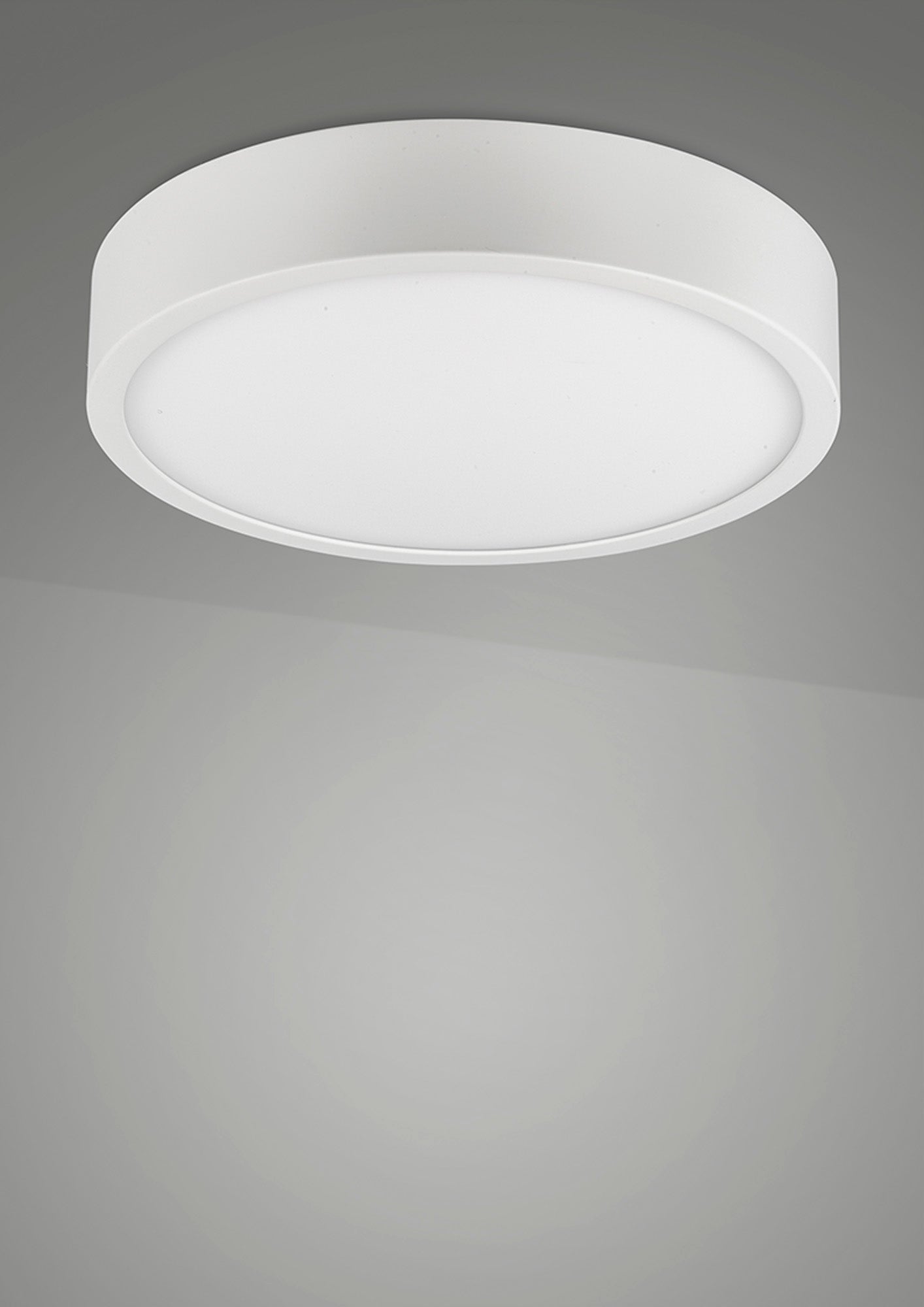 Saona 12cm Round LED Surface Flush Fitting,8W,4000K,720lm,Matt White/Frosted Acrylic,3yrs Warranty by Mantra